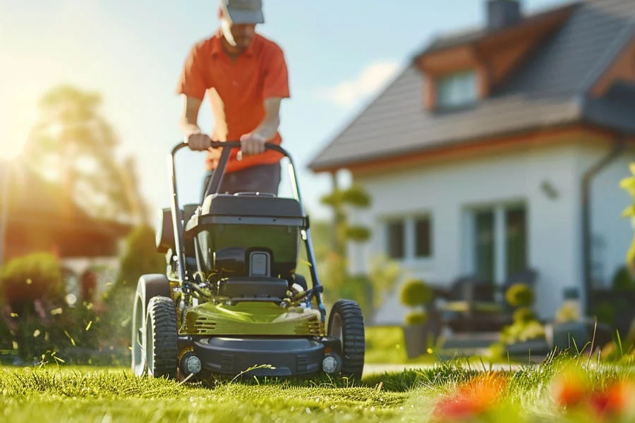 small electric mower